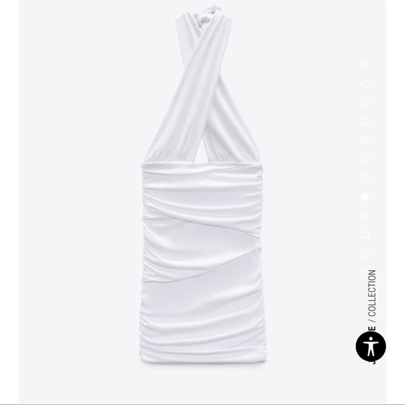 Zara White draped Wrapped Dress - Picture 12 of 14